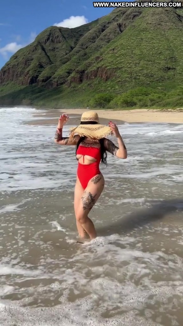 Bella Poarch On Beach Bearing Single Social Media Straight Bikini Beach